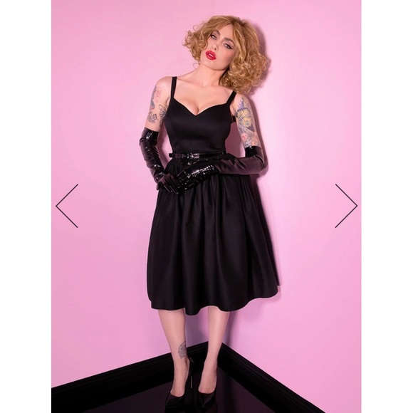 Vixen By Micheline Pitt Dresses & Skirts - Miss Kitty 9 Lives Black Swing Dress Vixen By Micheline Pitt Medium